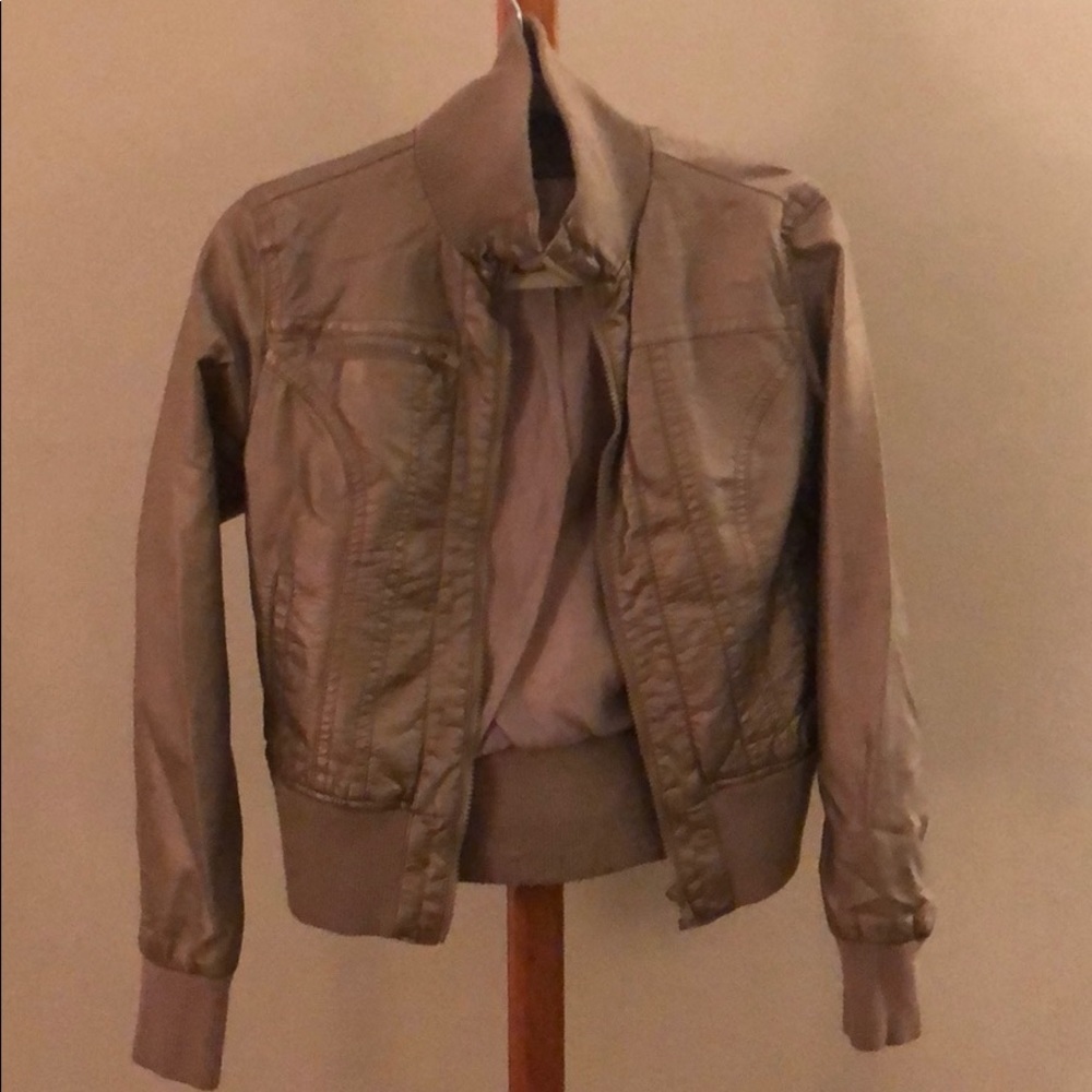 Metallic bomber jacket